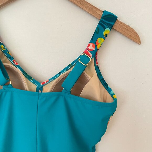 *Lands' End Swimsuit SlenderSuit Tummy Control Skirted One Piece Size 8 DD - Picture 7 of 11